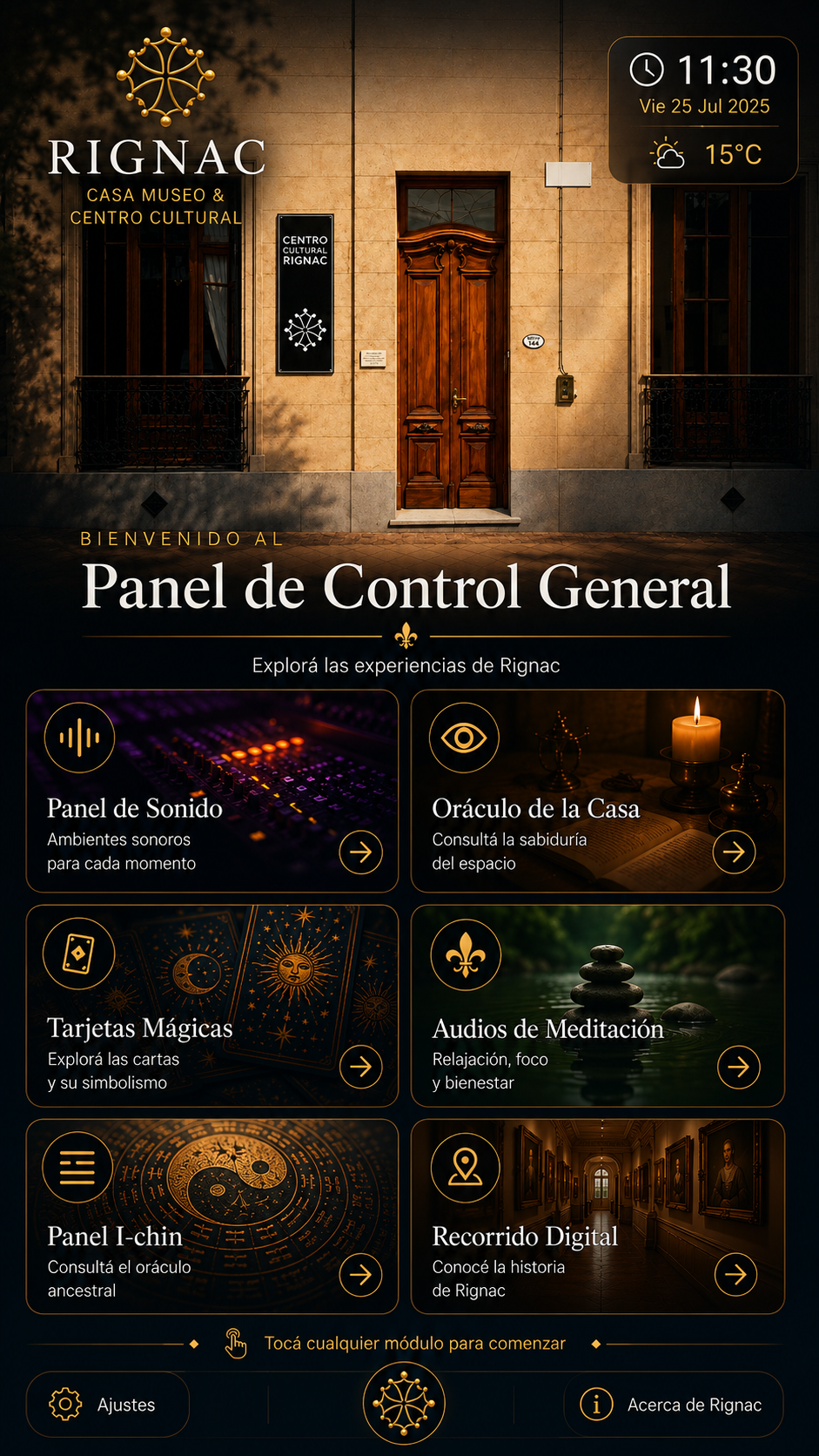 Panel de Control General de la Casa Museo y Centro Cultural Rignac